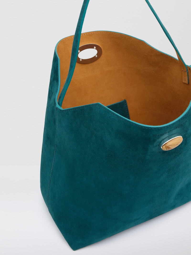 Turnlock Suede Shoulder Bag 3
