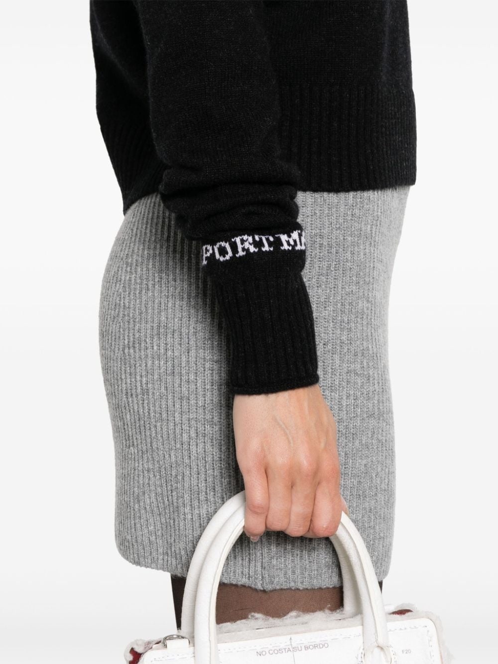 intarsia-logo sweater - 5