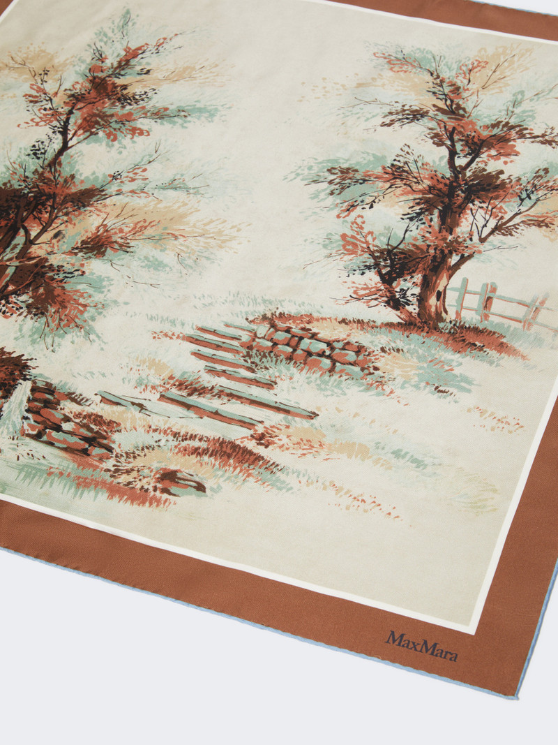 Max Mara ASTRALE Printed silk foulard outlook