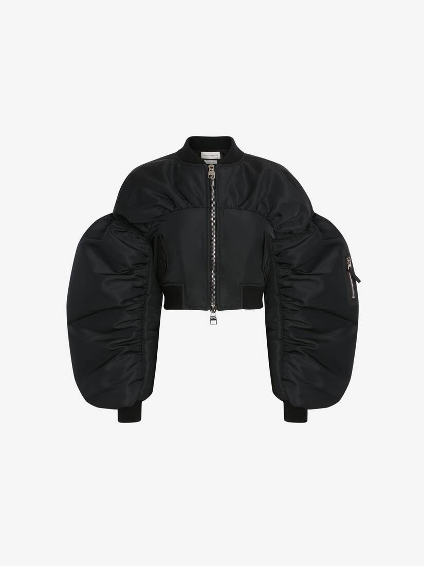 Couture Bomber Jacket in Black - 1
