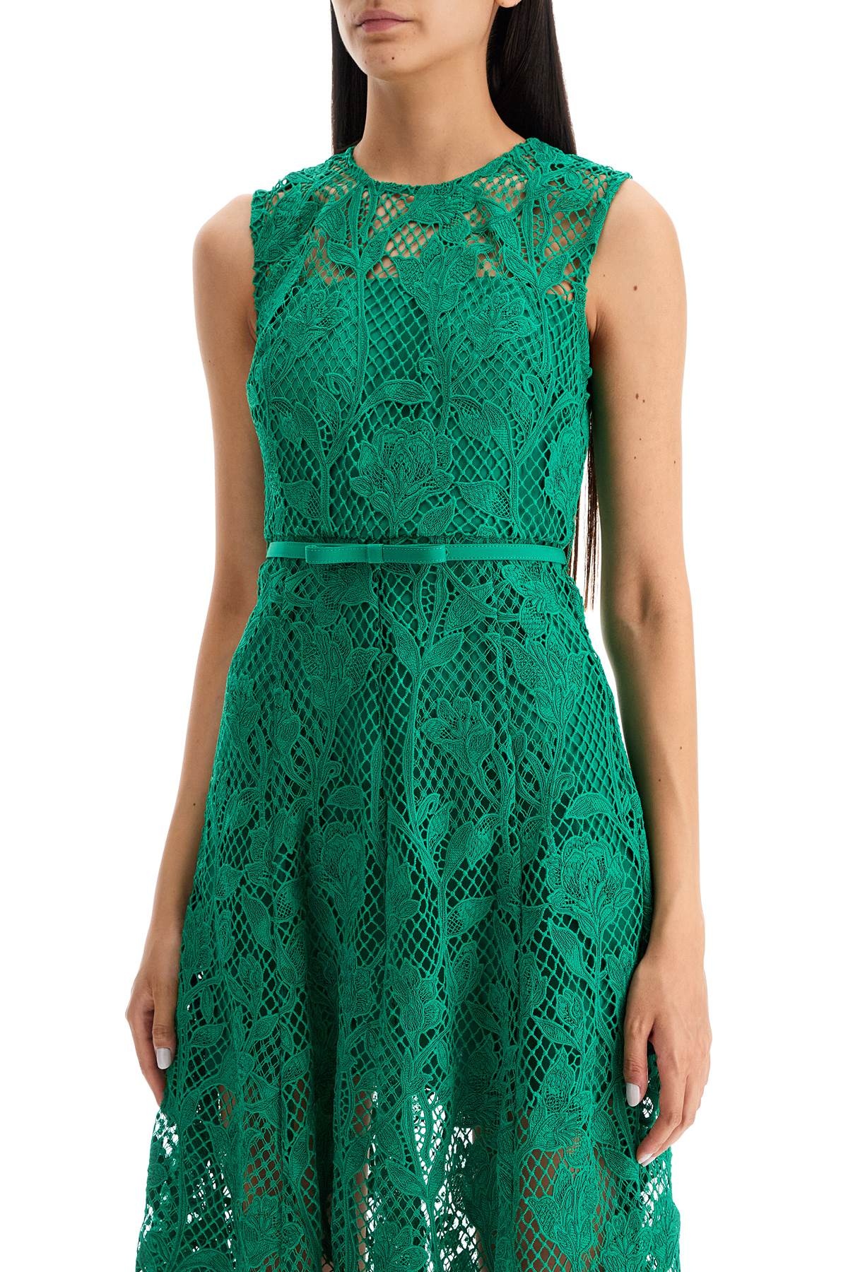 SLEEVELESS MIDI LACE DRESS - 5