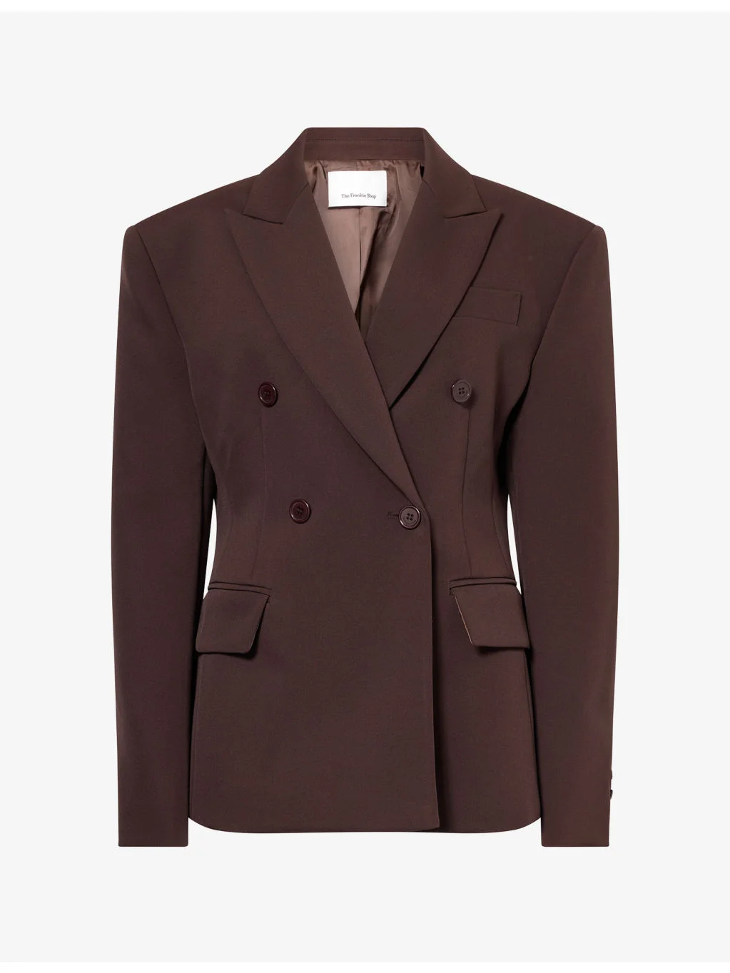 Doyer Double-Breasted Cinched Woven Blazer - 1