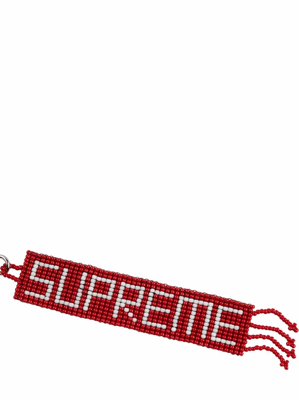 beaded-logo keychain - 3