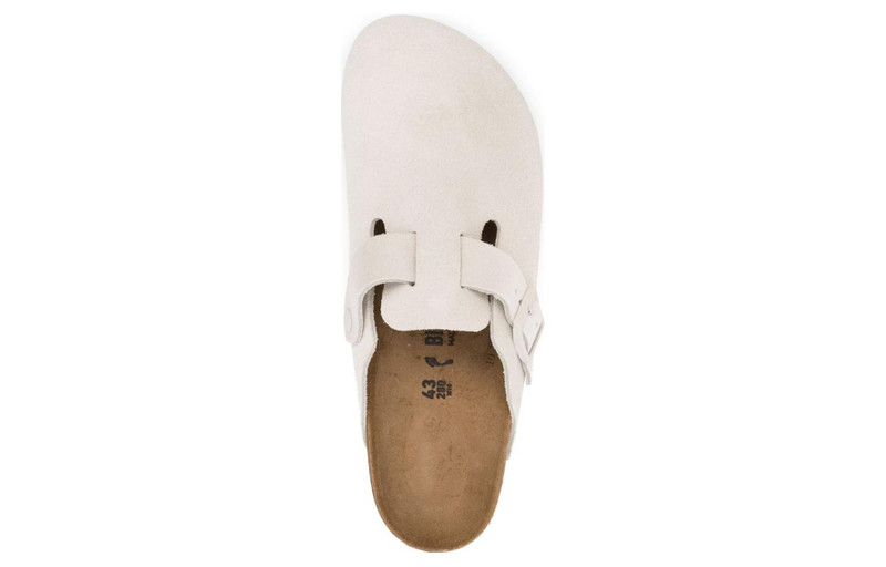 Birkenstock Boston Suede Leather Narrow Fit Sandals 'Antique White' 1024740 3
