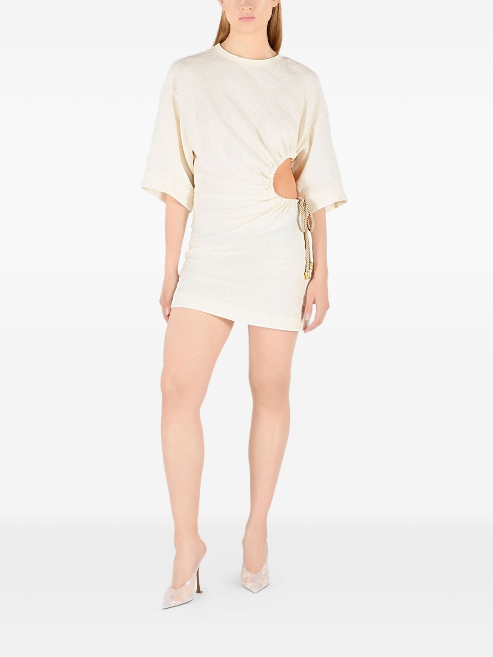 linen mini dress - 2