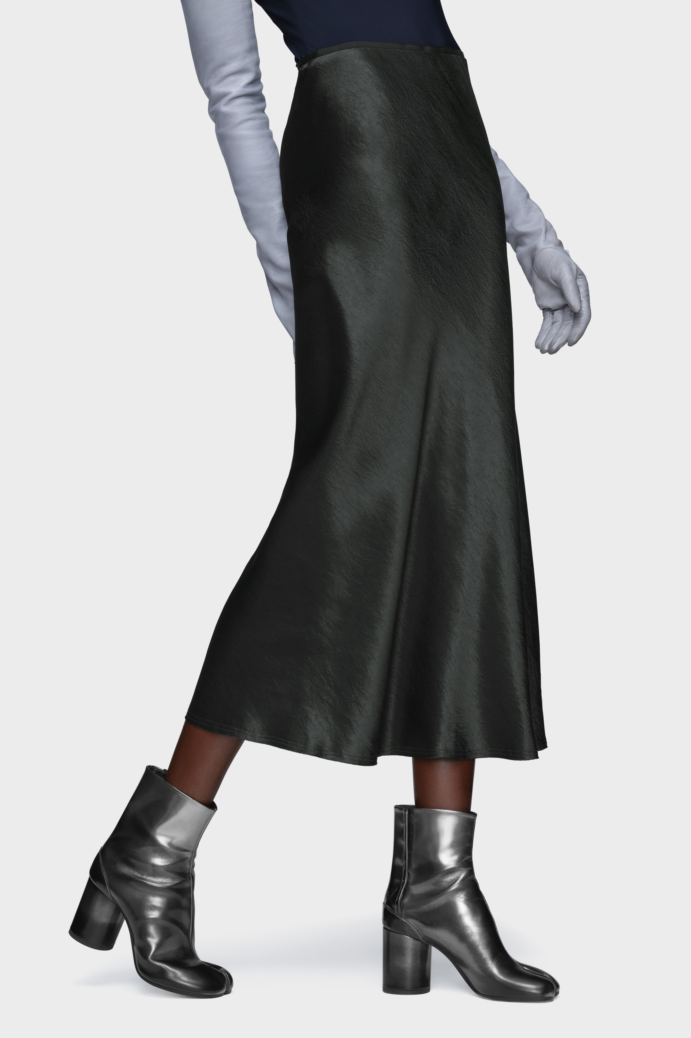 Satin midi skirt - 3