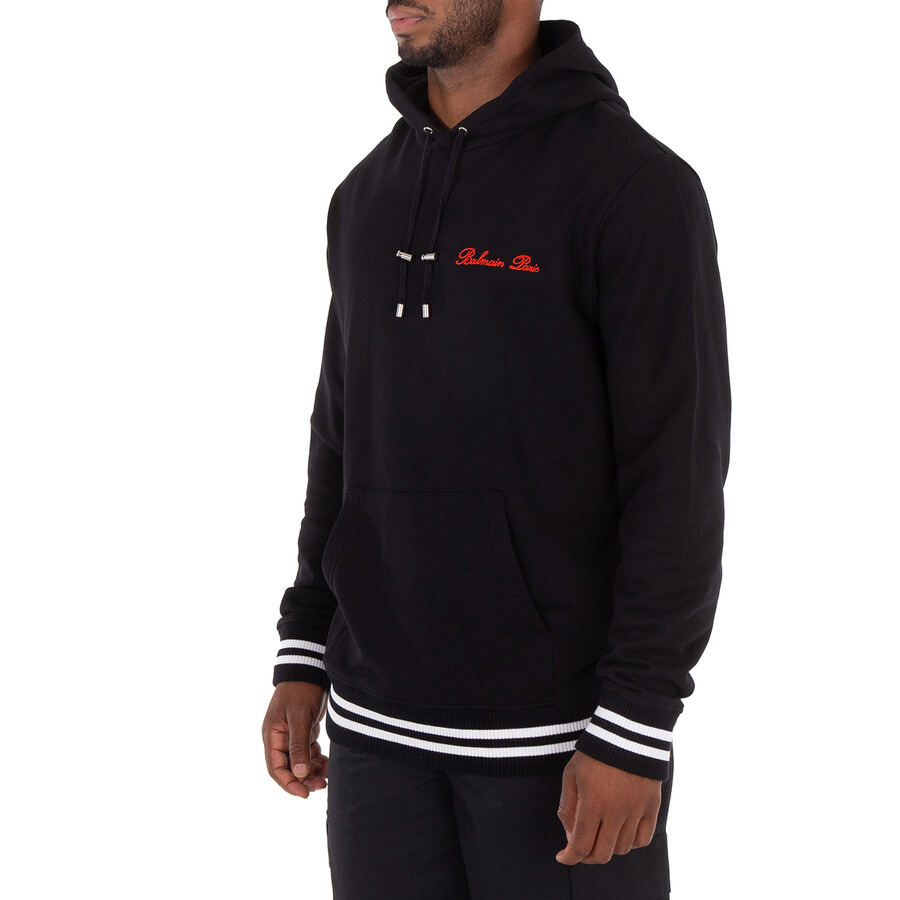 Balmain Signature-Embroidered Cotton Hoodie - 2