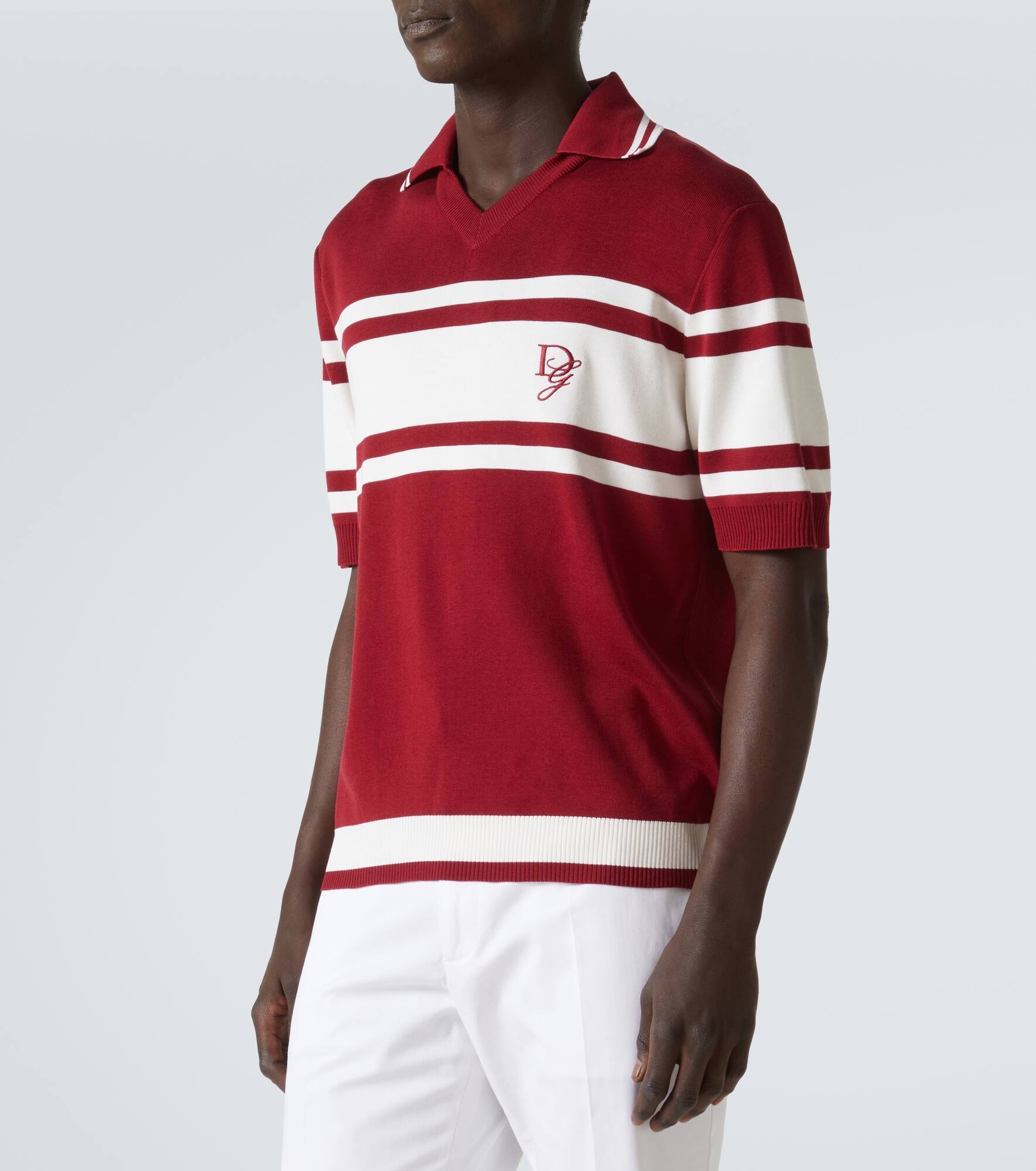 Silk and cotton polo shirt - 3