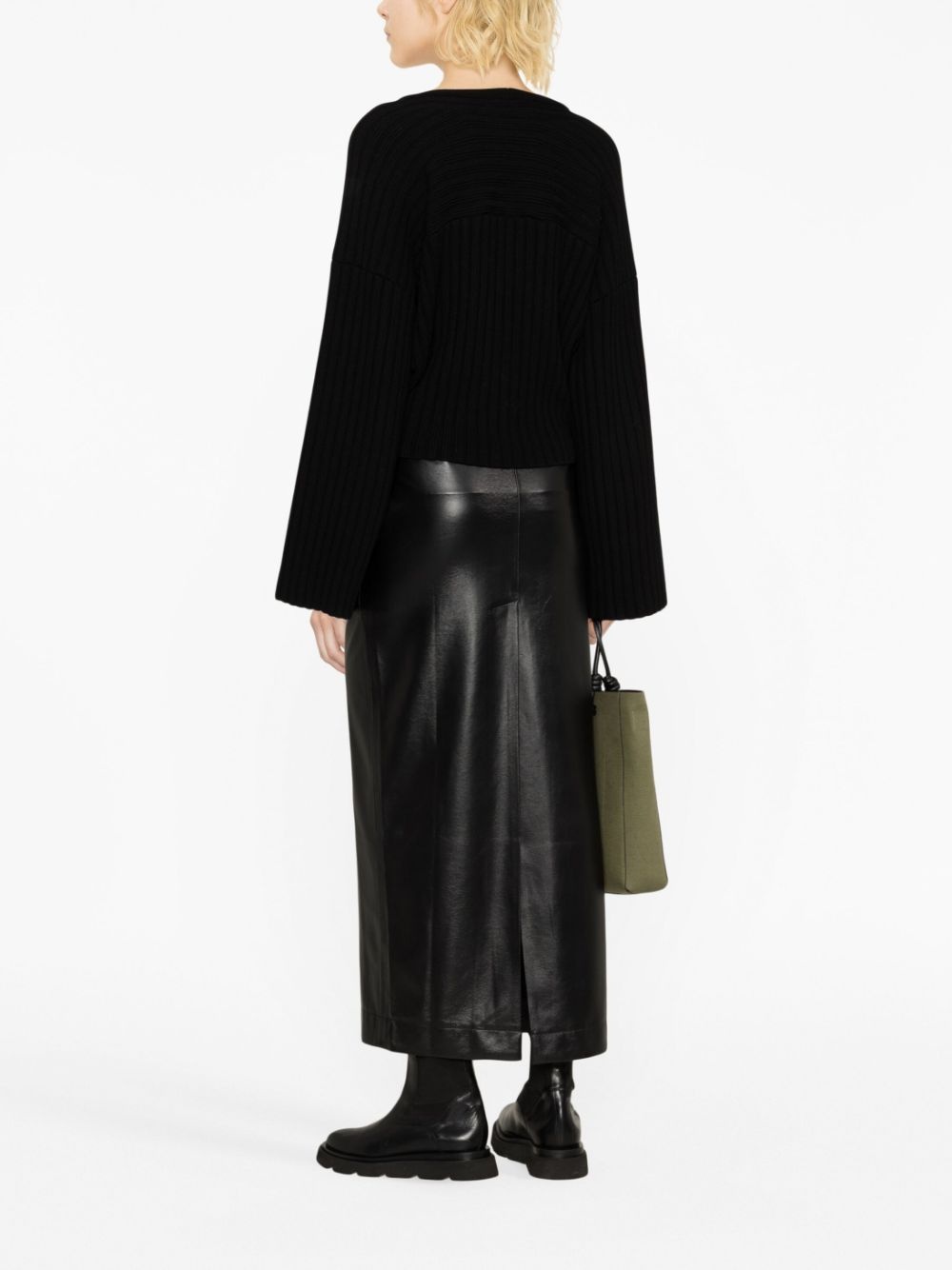 Morrow ribbed-knit cropped cardigan - 3