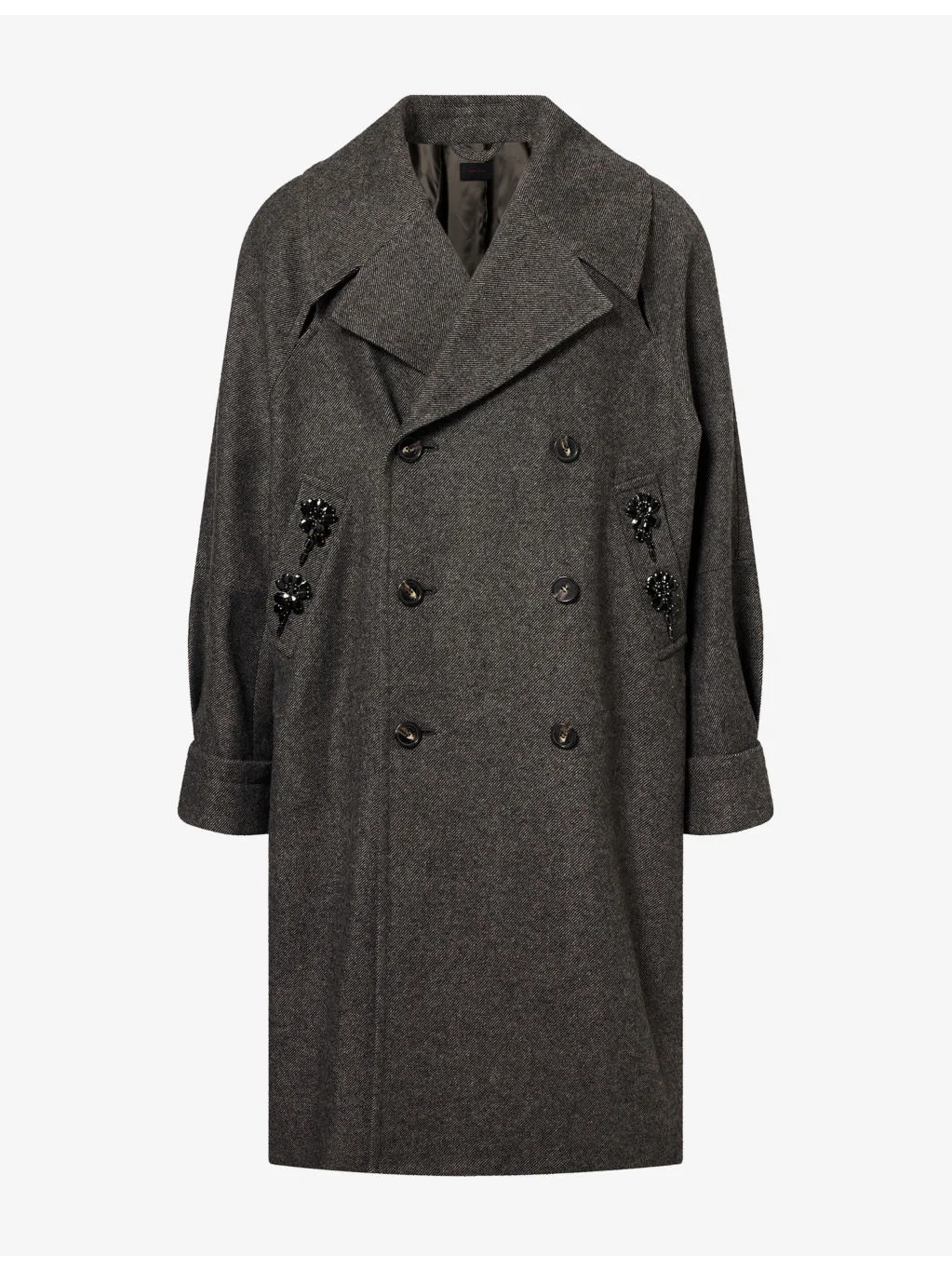 Slash Double-Breasted Wool-Blend Coat - 1