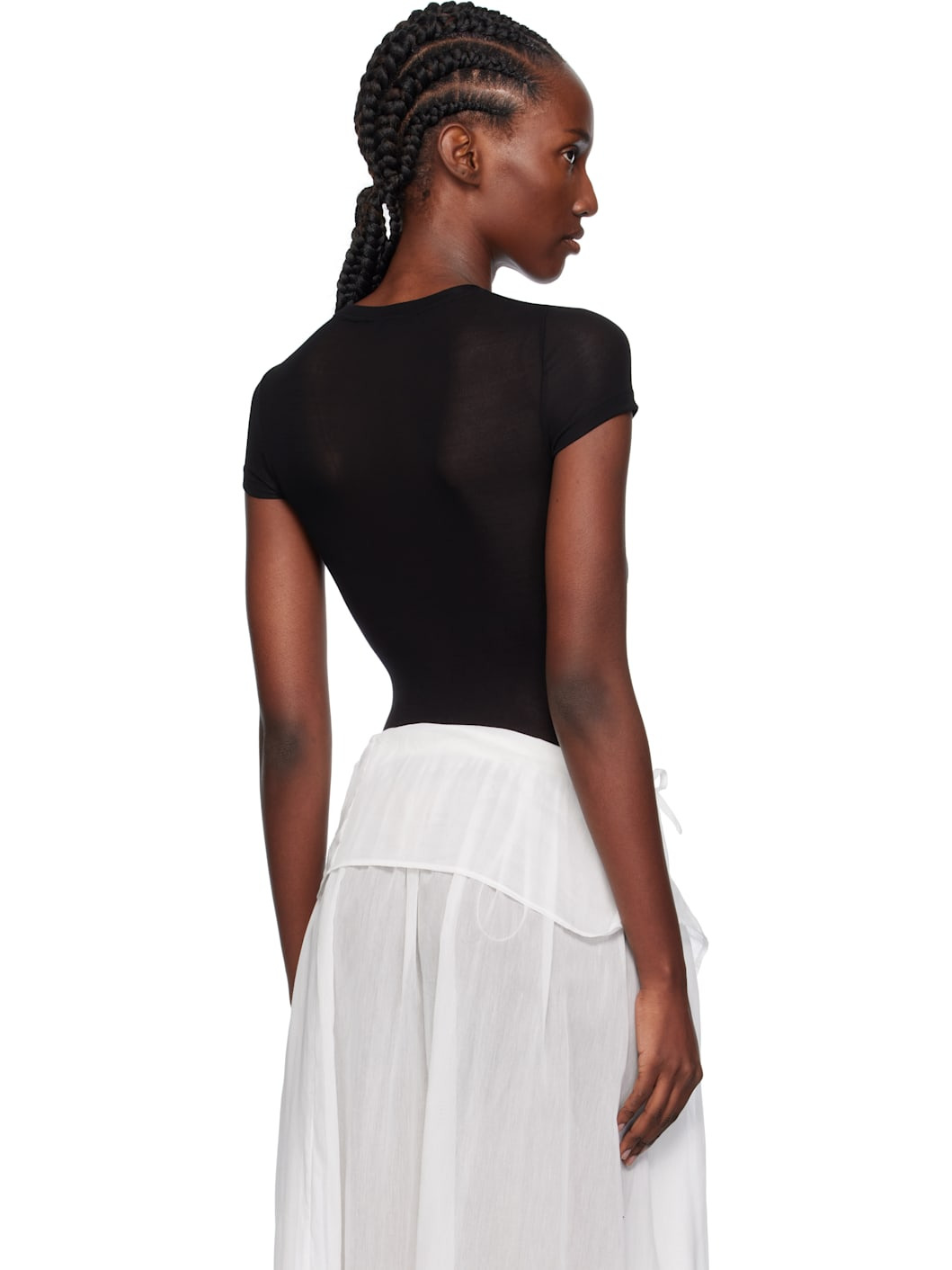 Black Elemental Sheer Baby T-shirt - 3