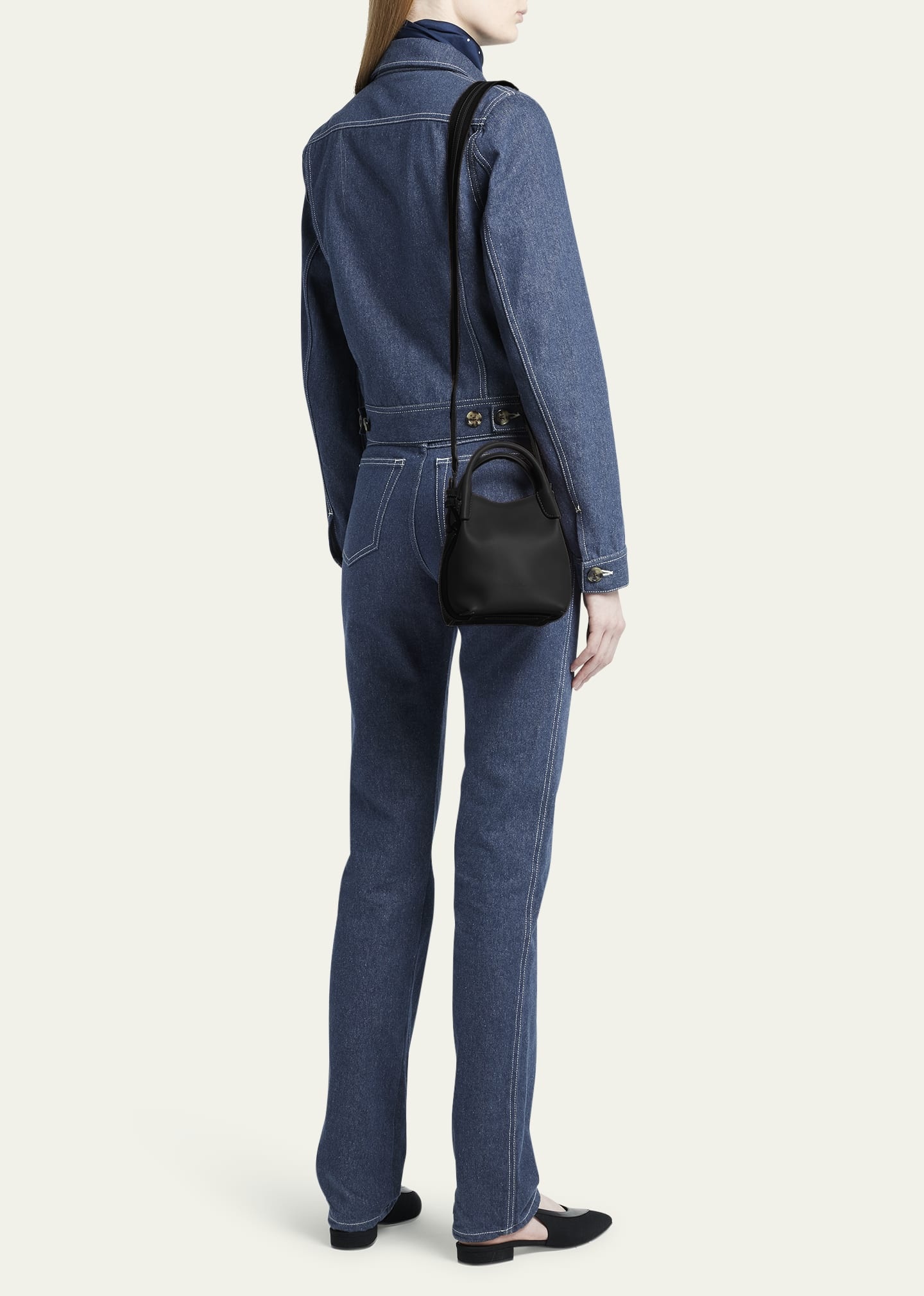 Bale Micro Rounded Leather Top-Handle Bag - 5