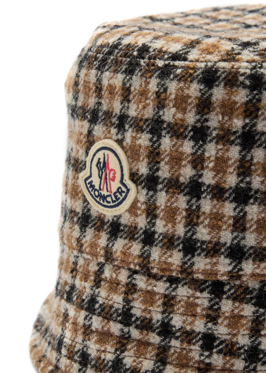 Moncler Reversible Houndstooth Wool-blend Bucket hat - 3