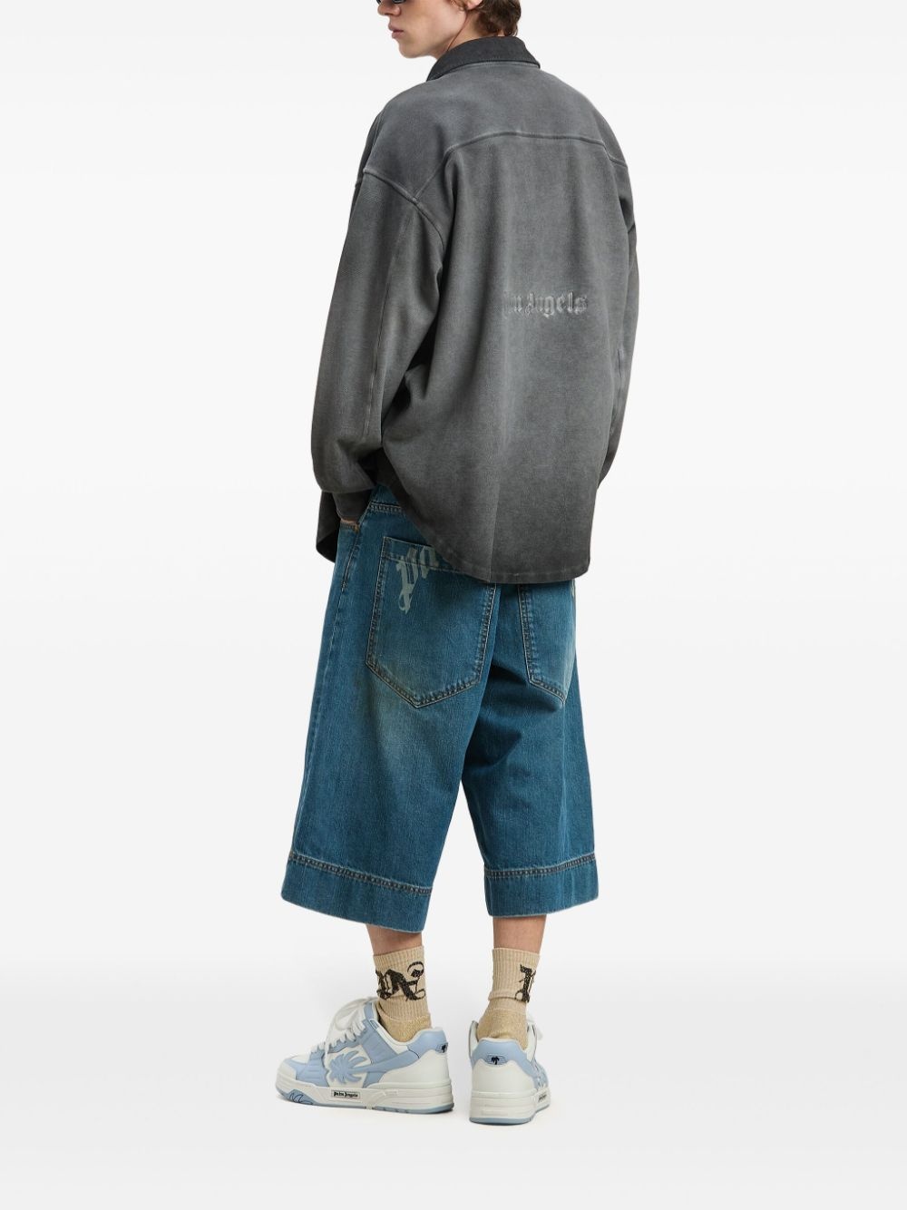 classic logo overshirt - 2