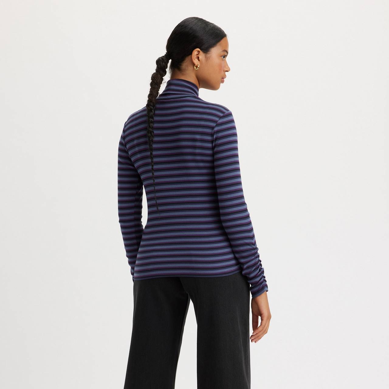 RUCHED TURTLENECK TOP - 3