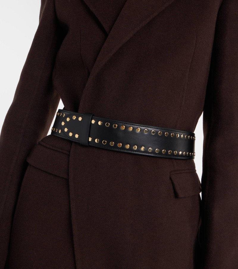 KHAITE Theo studded leather belt outlook