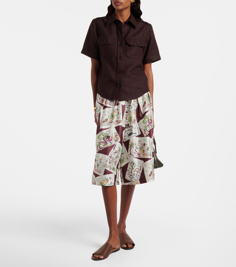 Loro Piana Emon silk Bermuda shorts outlook