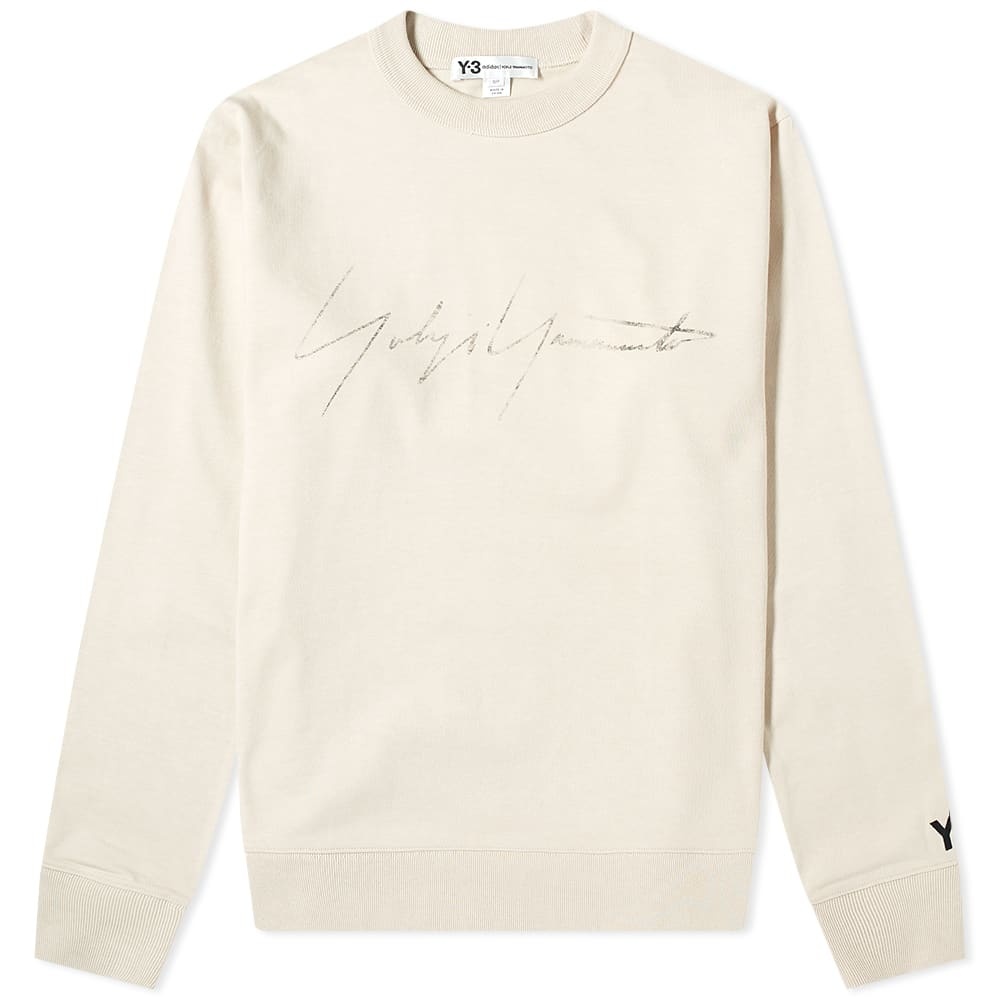 Y-3 Distressed Signature Crew Sweat - 1