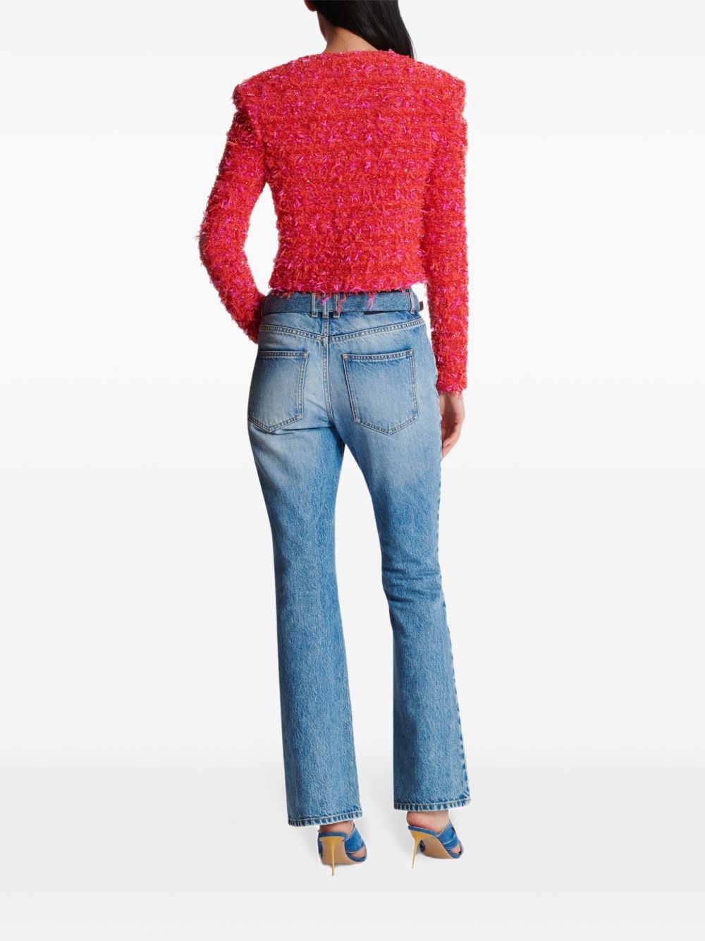 cropped tweed jacket - 4