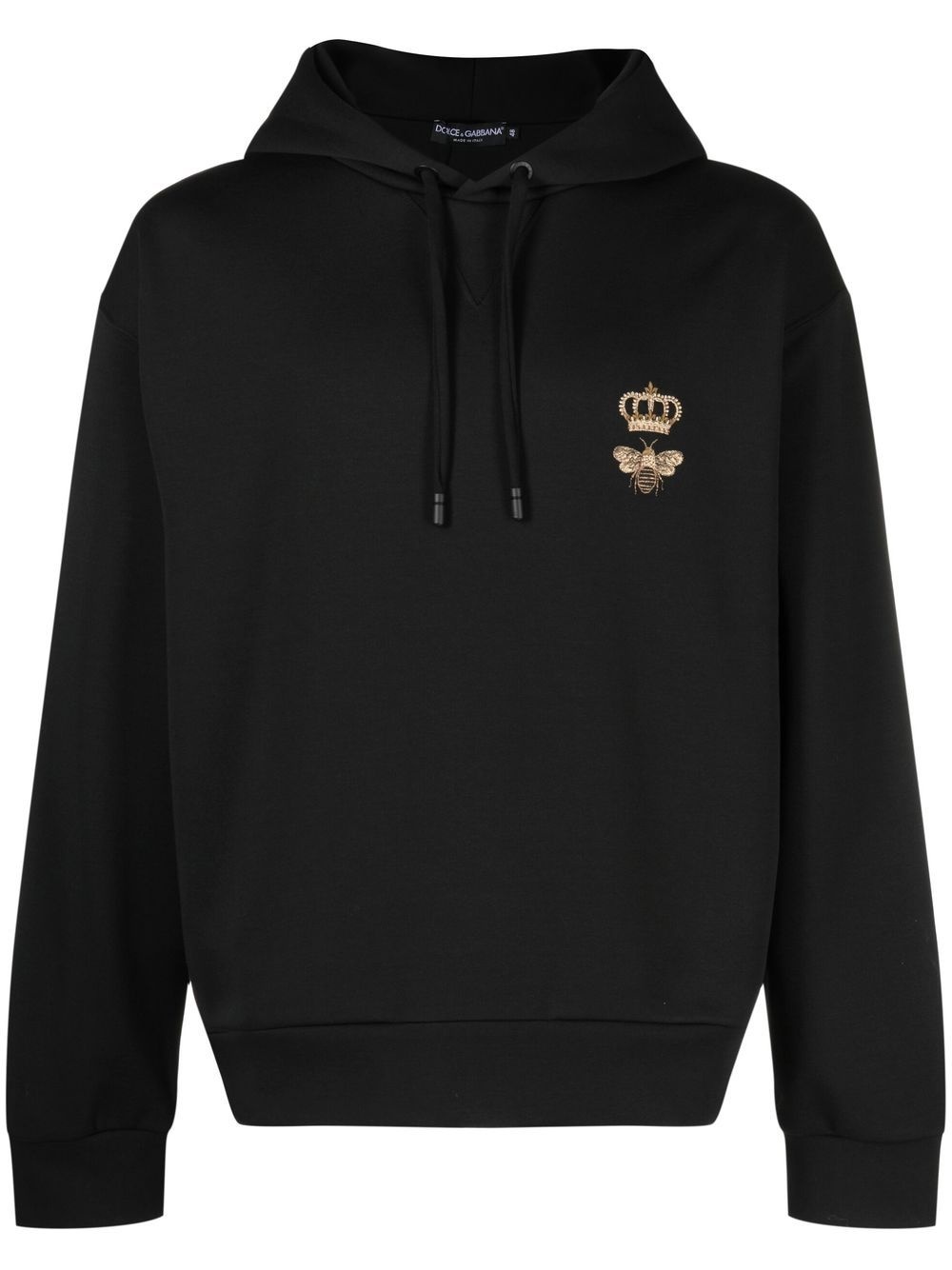 embroidered-logo pullover hoodie - 1
