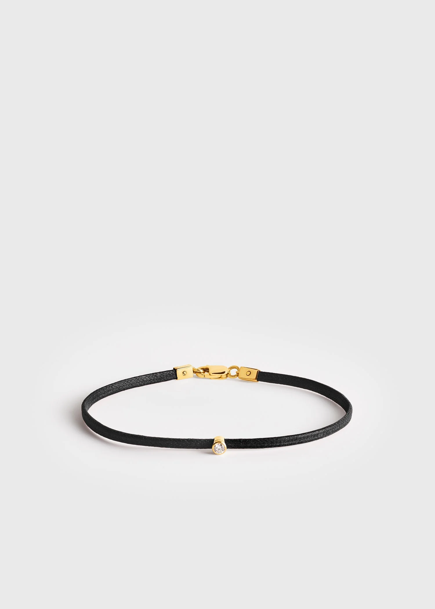 Mini diamond bracelet black/gold - 1