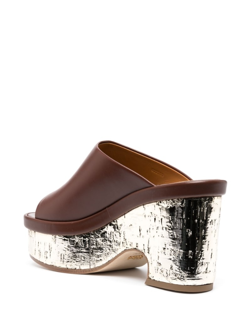 Oli platform leather mules - 3