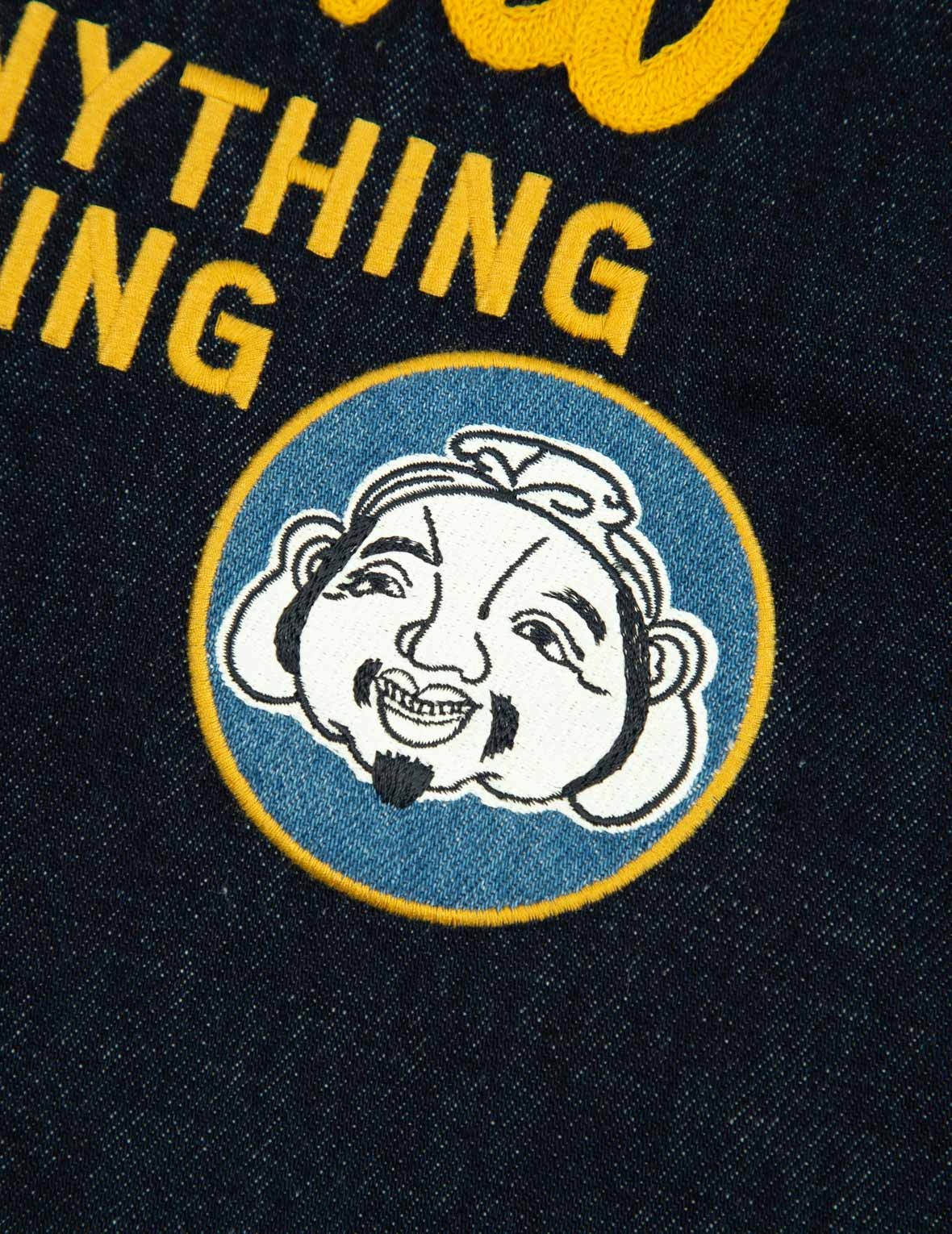 Vintage Handwritten Logo Embroidered Denim Shirt Jacket - 15