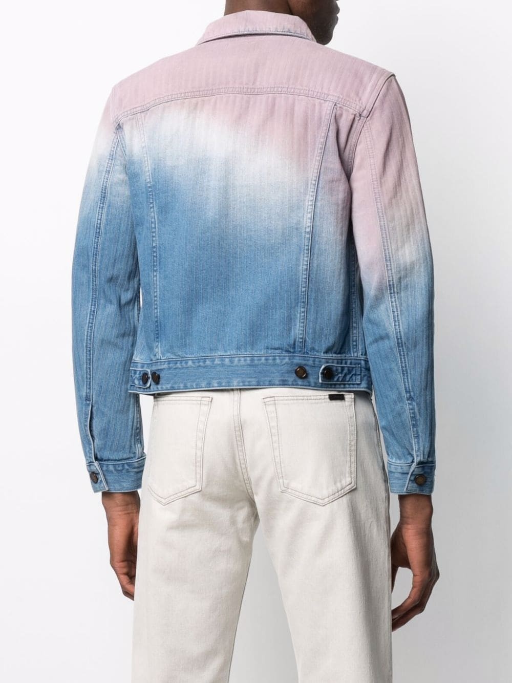 gradient-effect denim jacket - 4