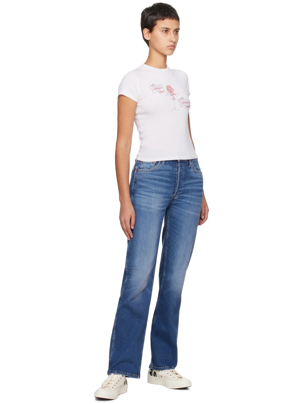 Blue 90s High Rise Jeans - 4