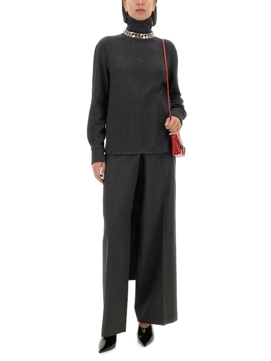 OVERSIZED WOOL TAILORED PANTS - 2