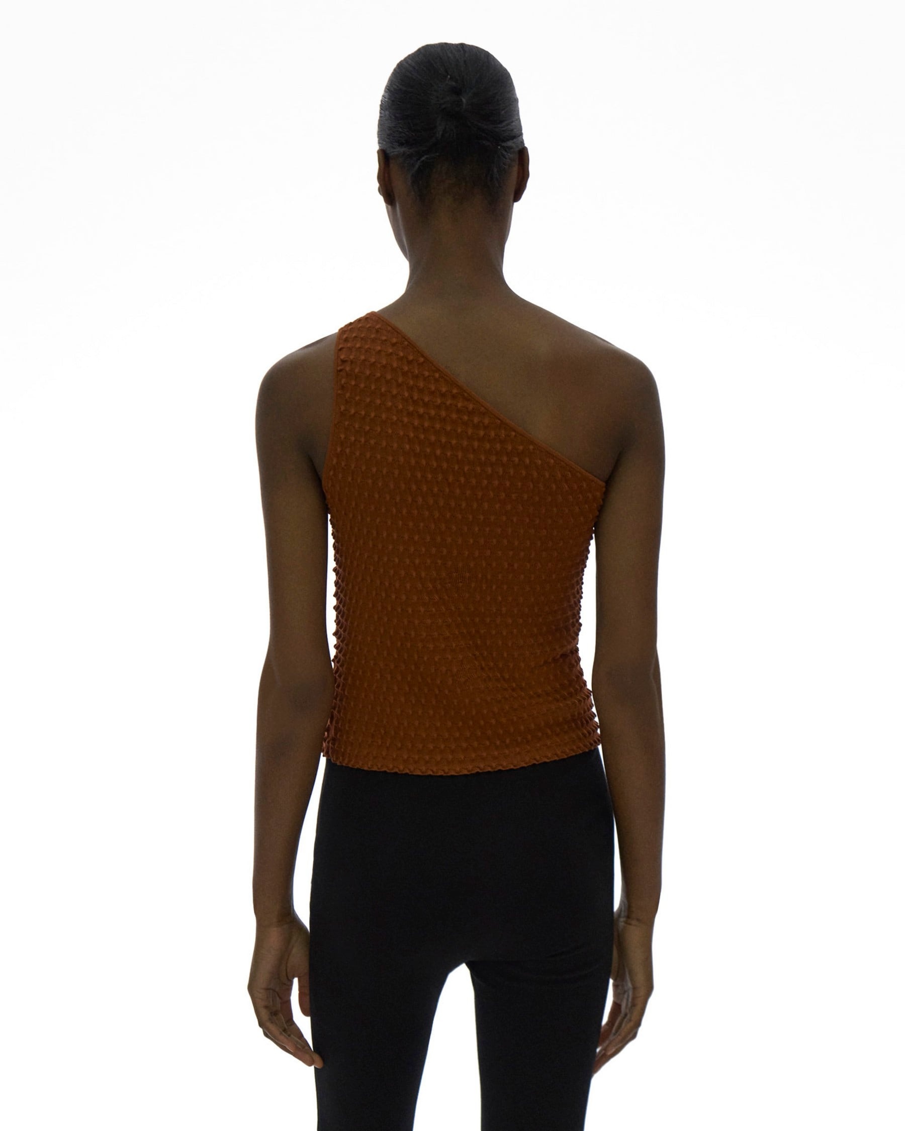 SPIKE KNIT ONE-SHOULDER TANK - 4