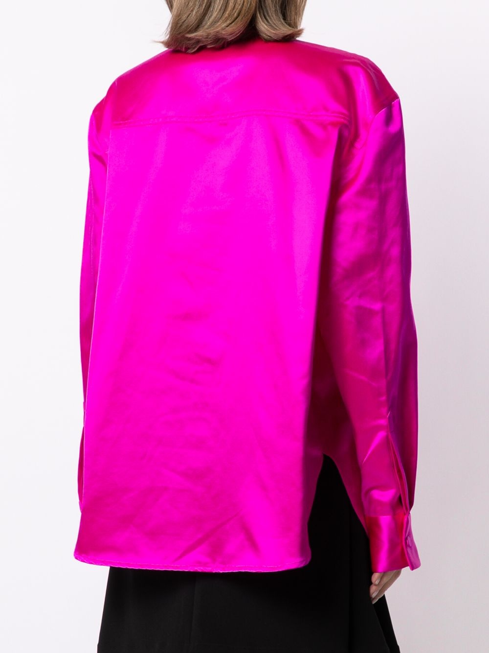 Duchesse satin boxy shirt - 4
