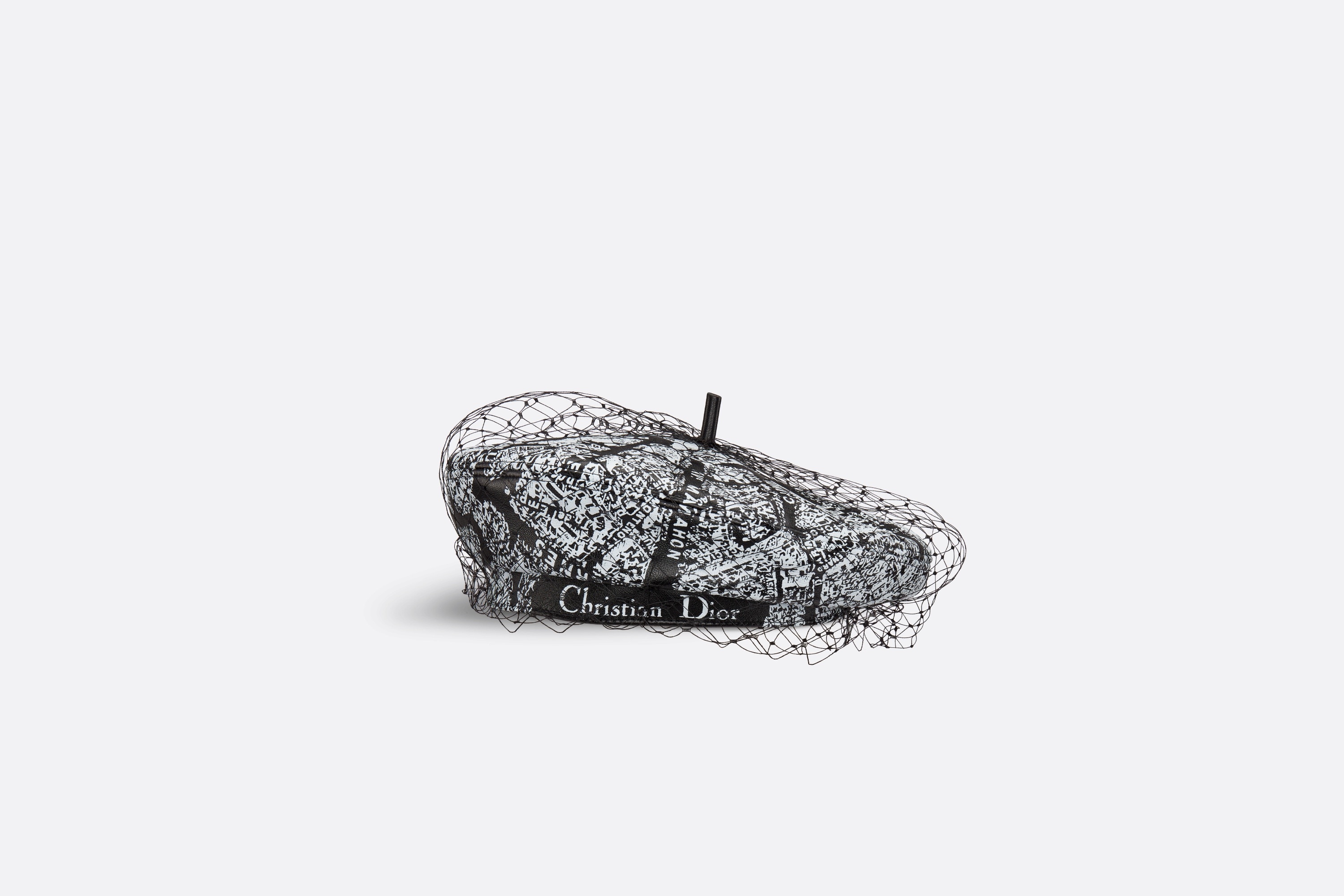 Dior Arty Plan de Paris Beret with Veil - 2