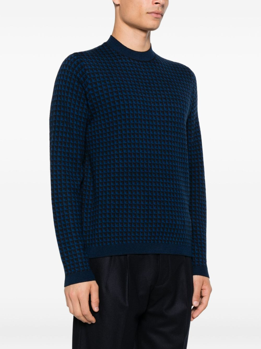 houndstooth wool sweater - 3