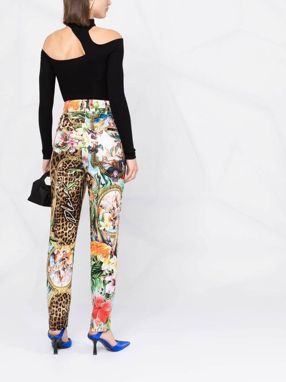 Baroque Flowers high-waisted trousers - 4