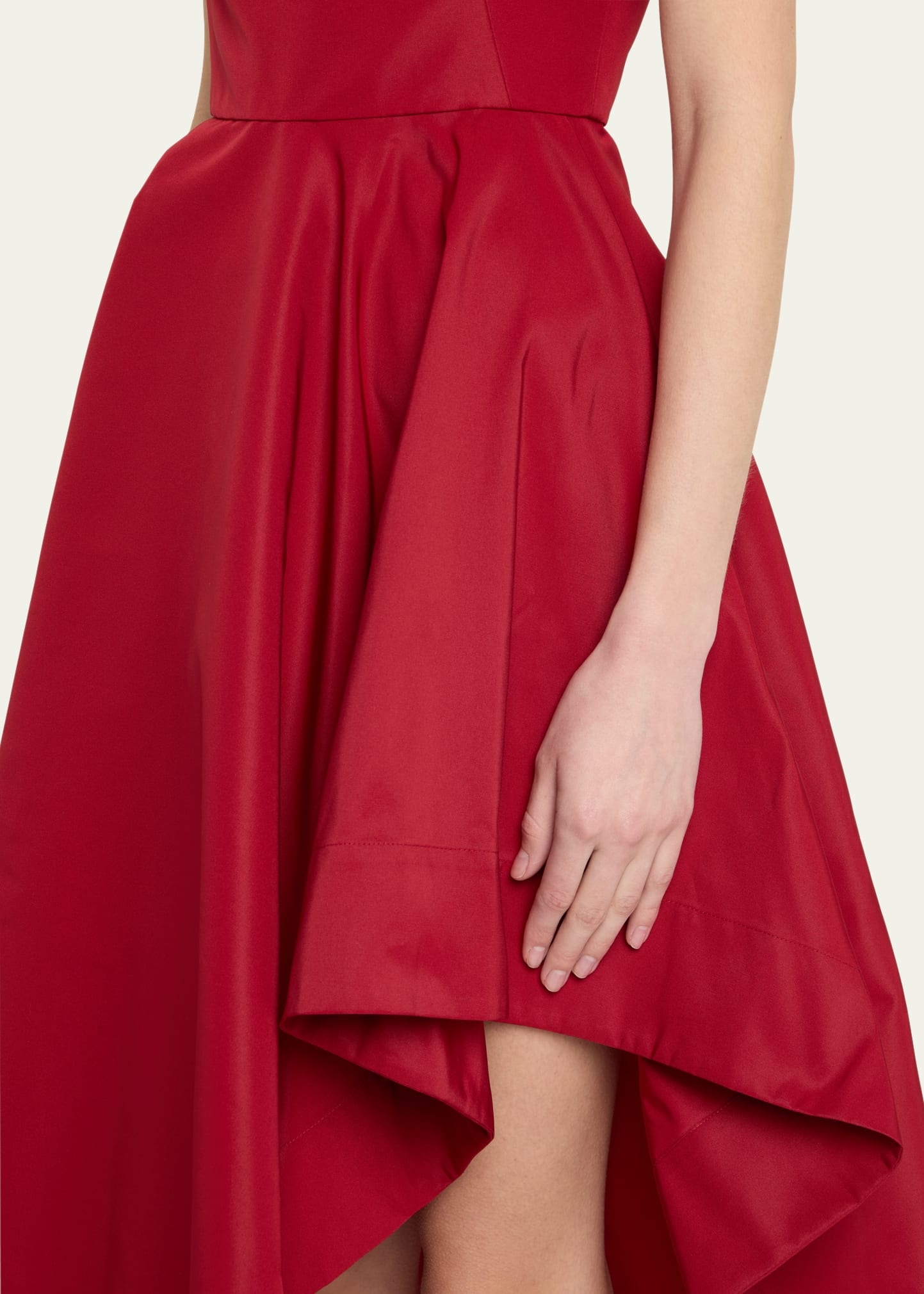 Scoop-Neck Asymmetric Midi Dress - 5
