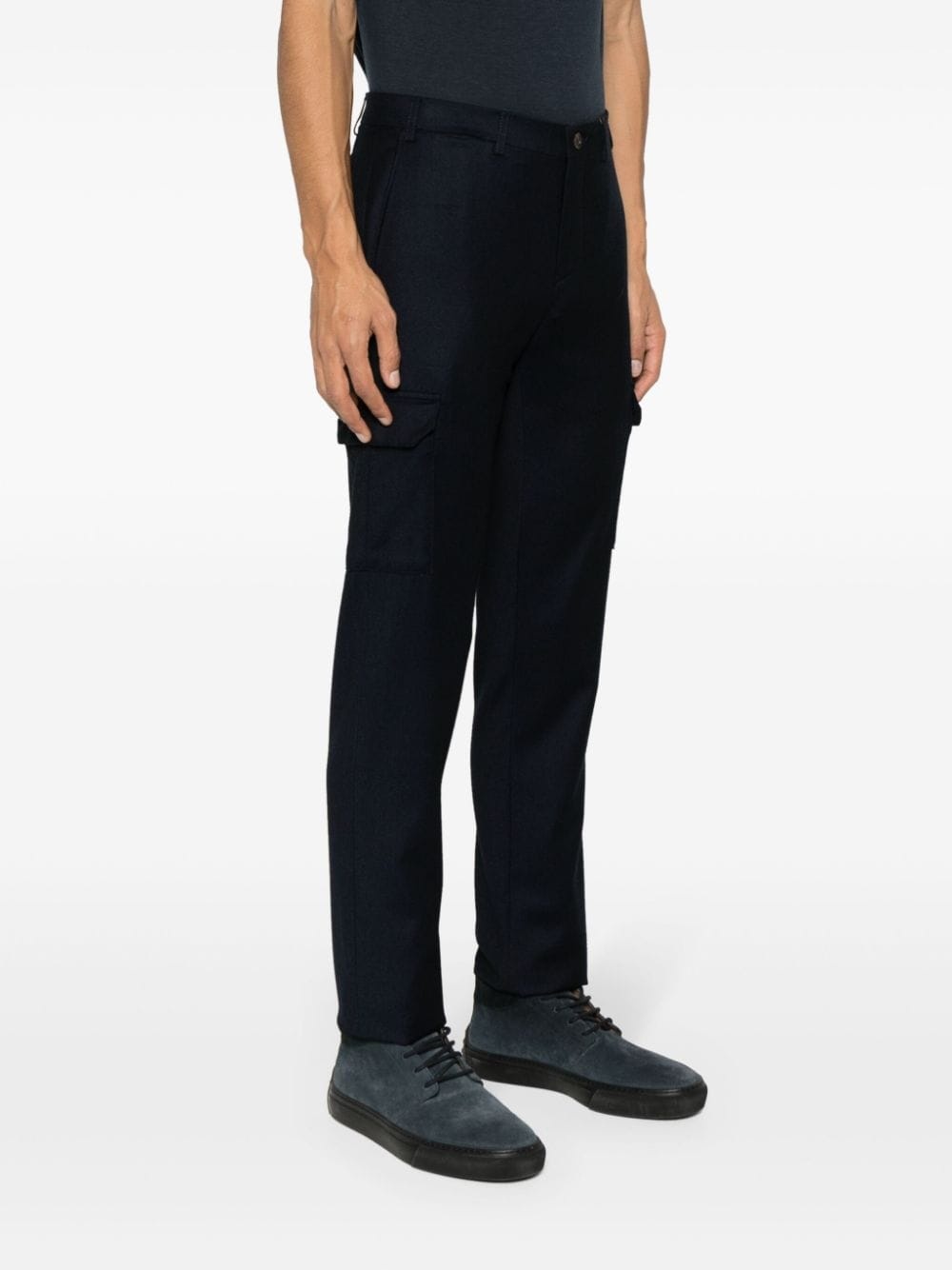straight-leg wool trousers - 3