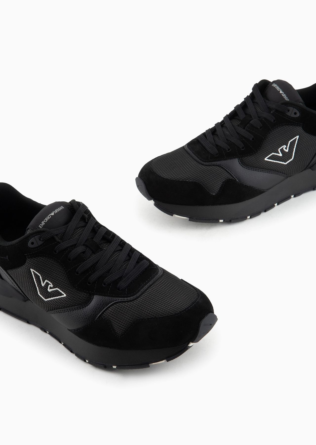 Mesh and suede sneakers with side eagle - 5