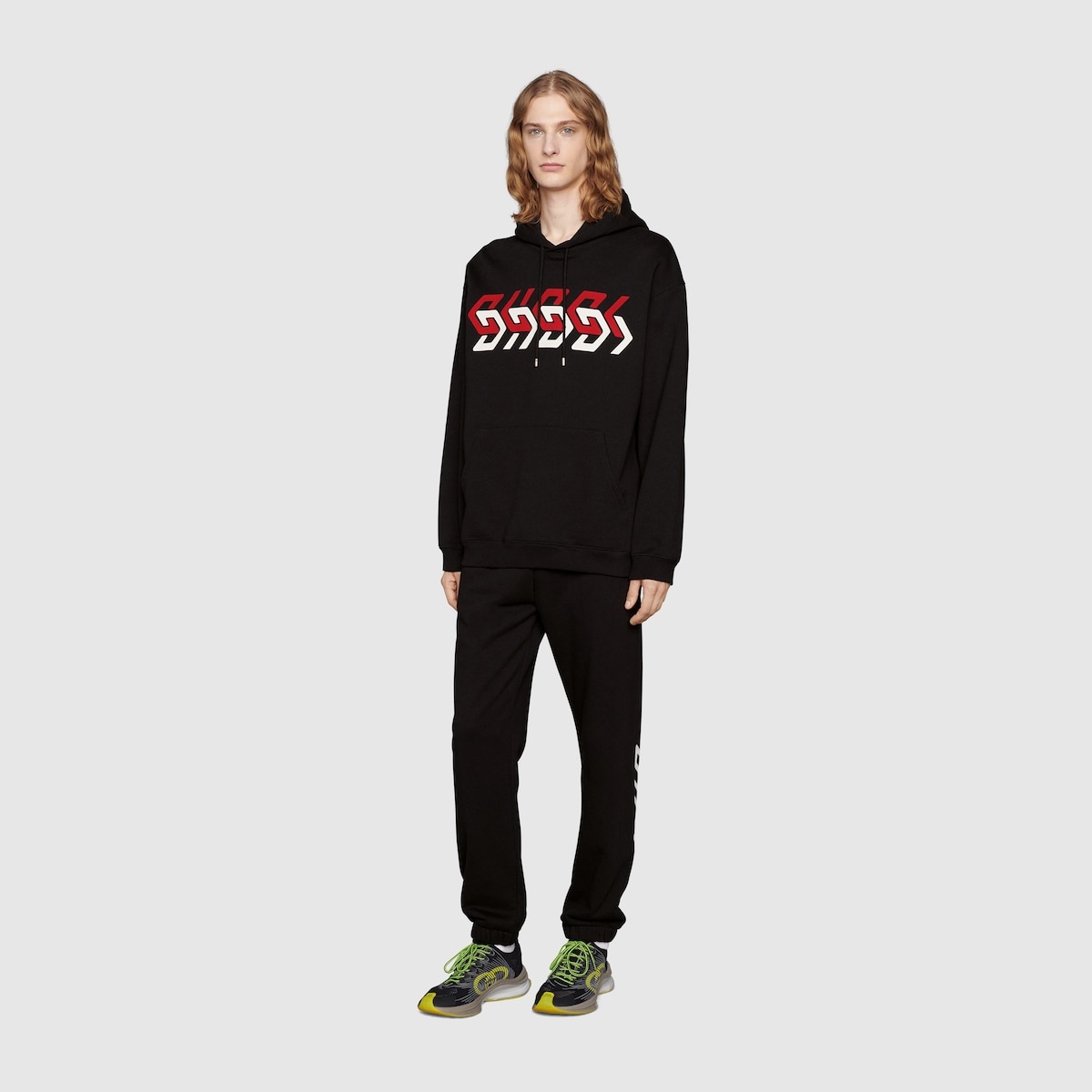 Jersey jogging pant with Gucci mirror print - 2