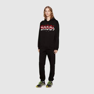 GUCCI Jersey jogging pant with Gucci mirror print outlook