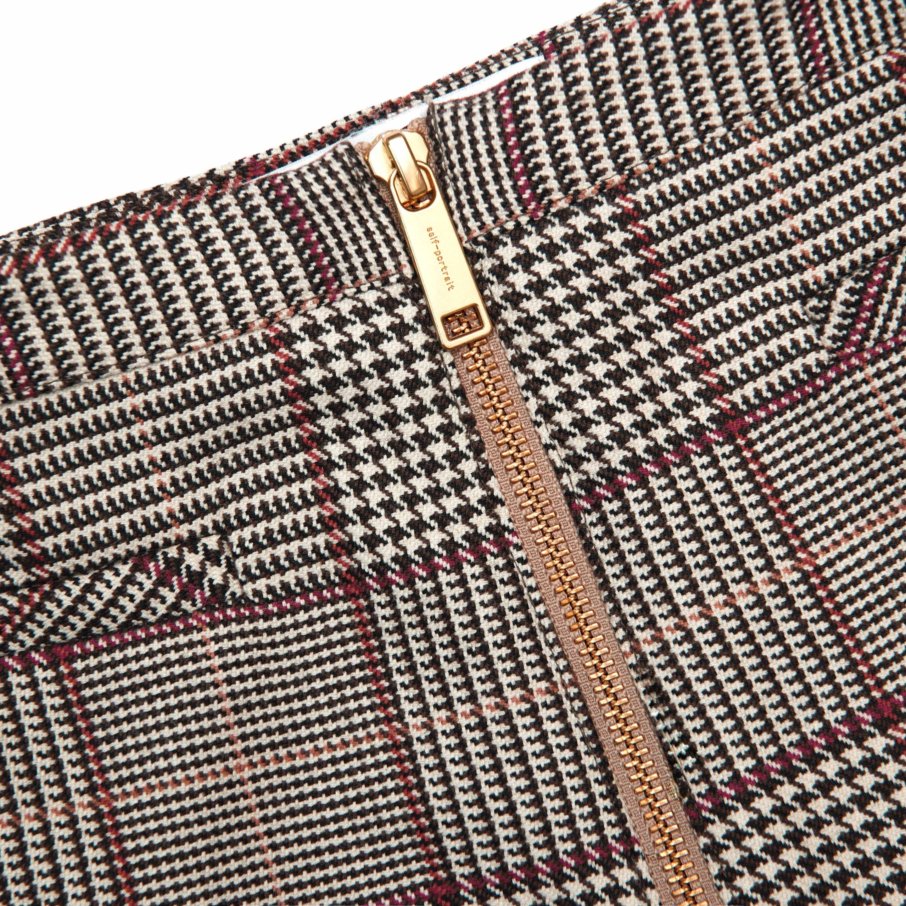 Brown Check Shorts - 5