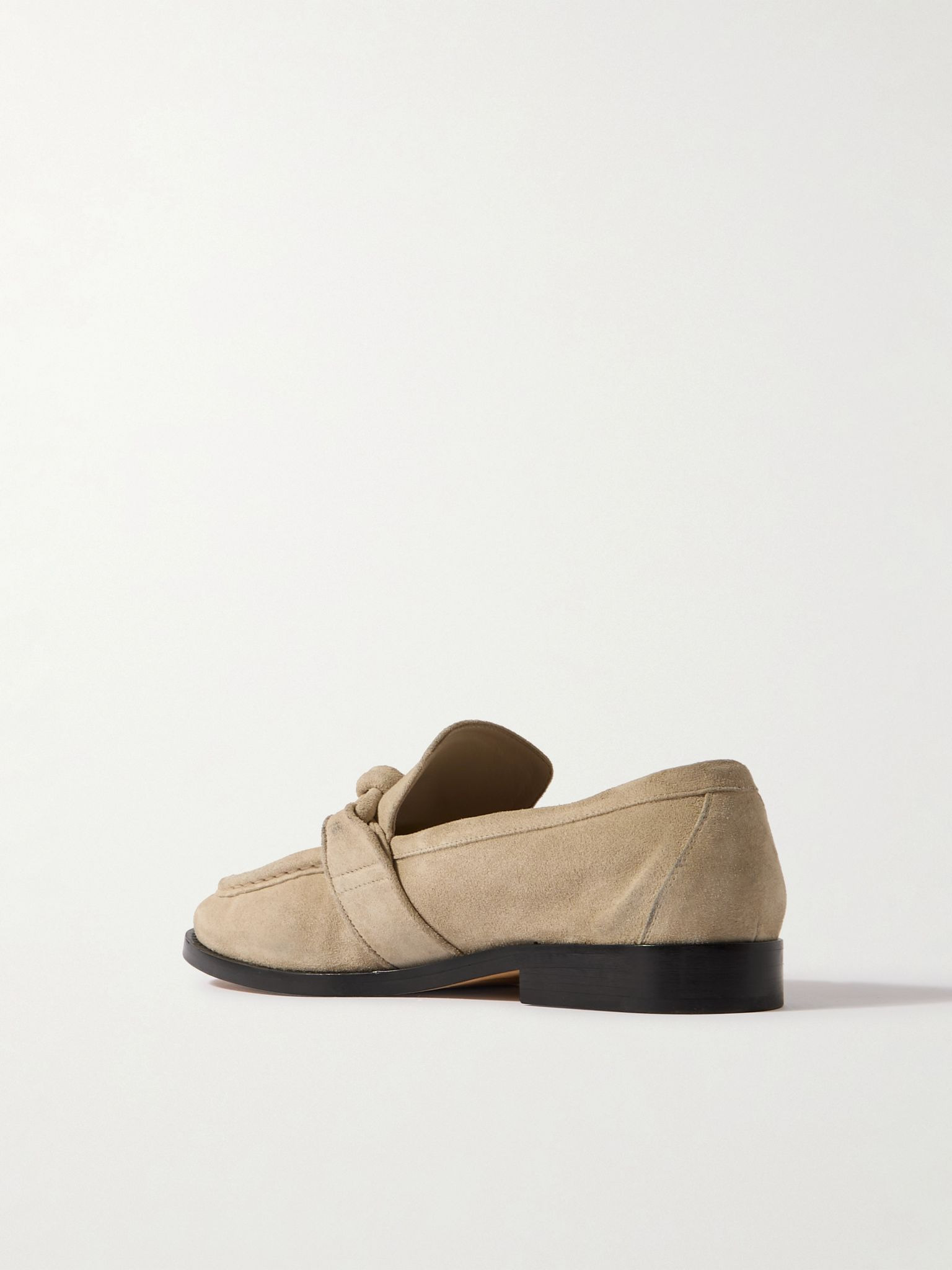 Astaire embellished suede loafers Ecru - 3
