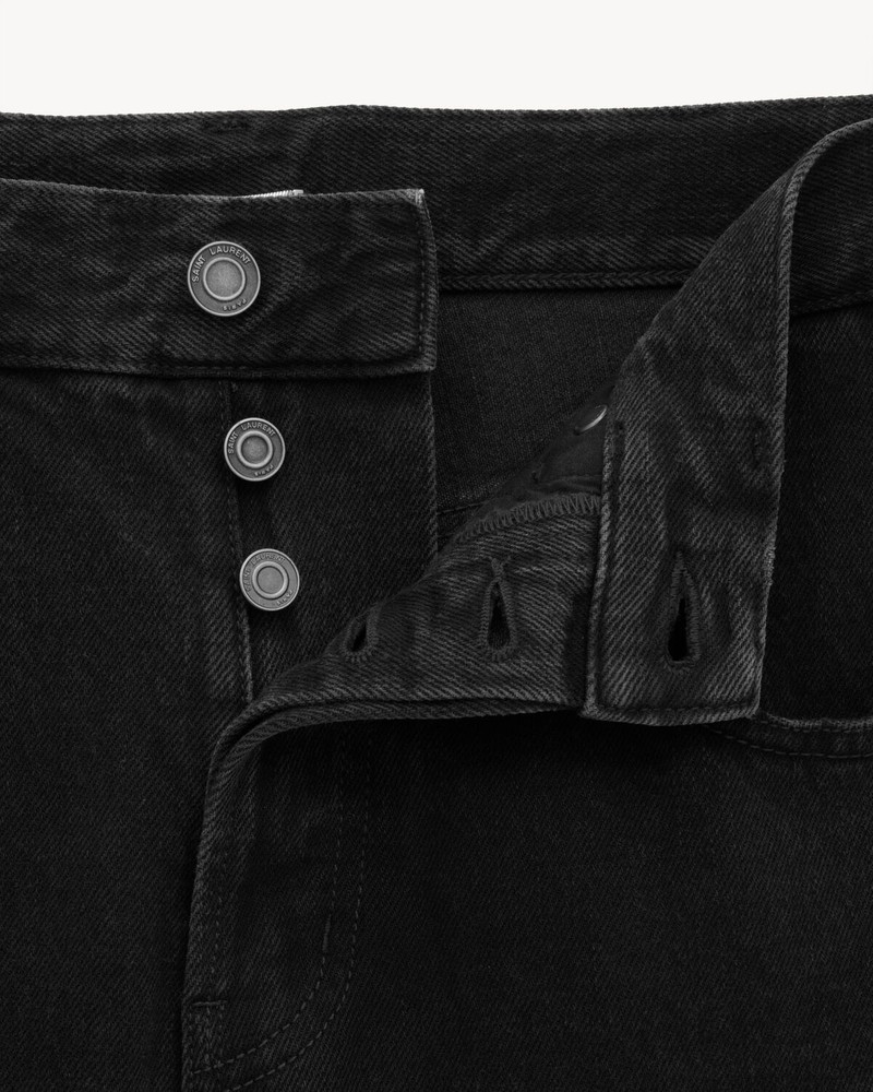 SAINT LAURENT BAGGY JEANS IN CARBON BLACK DENIM outlook