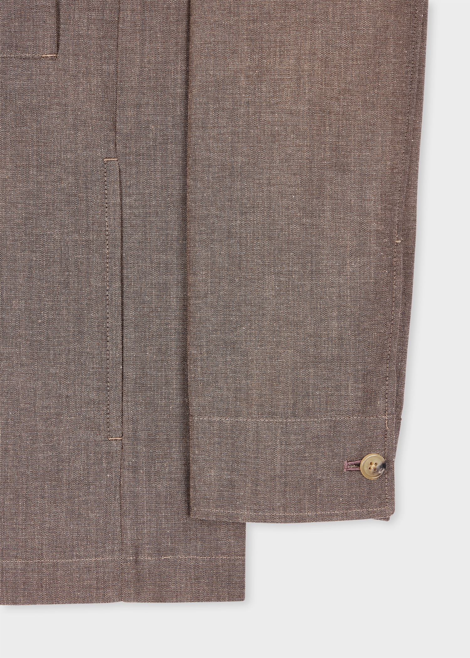 Light Brown Wool-Cotton Blend Overshirt and Pleated Trousers Co-ord - 3