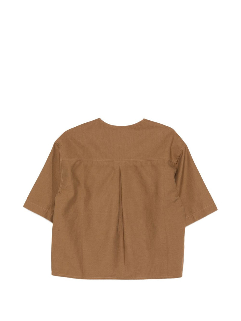 Yves Salomon cut-out short-sleeve top outlook