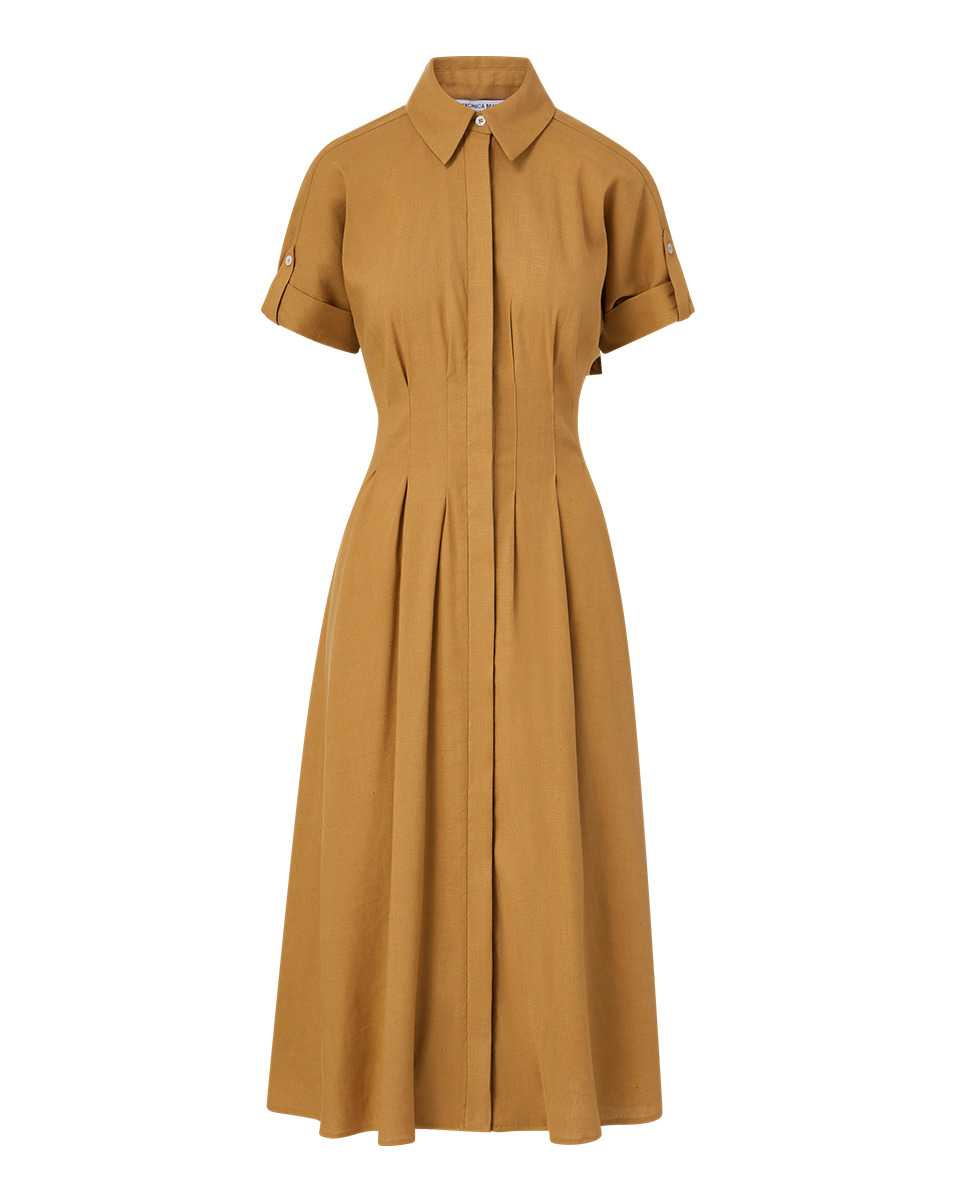 ADAVI STRETCH-LINEN SHIRTDRESS - 1