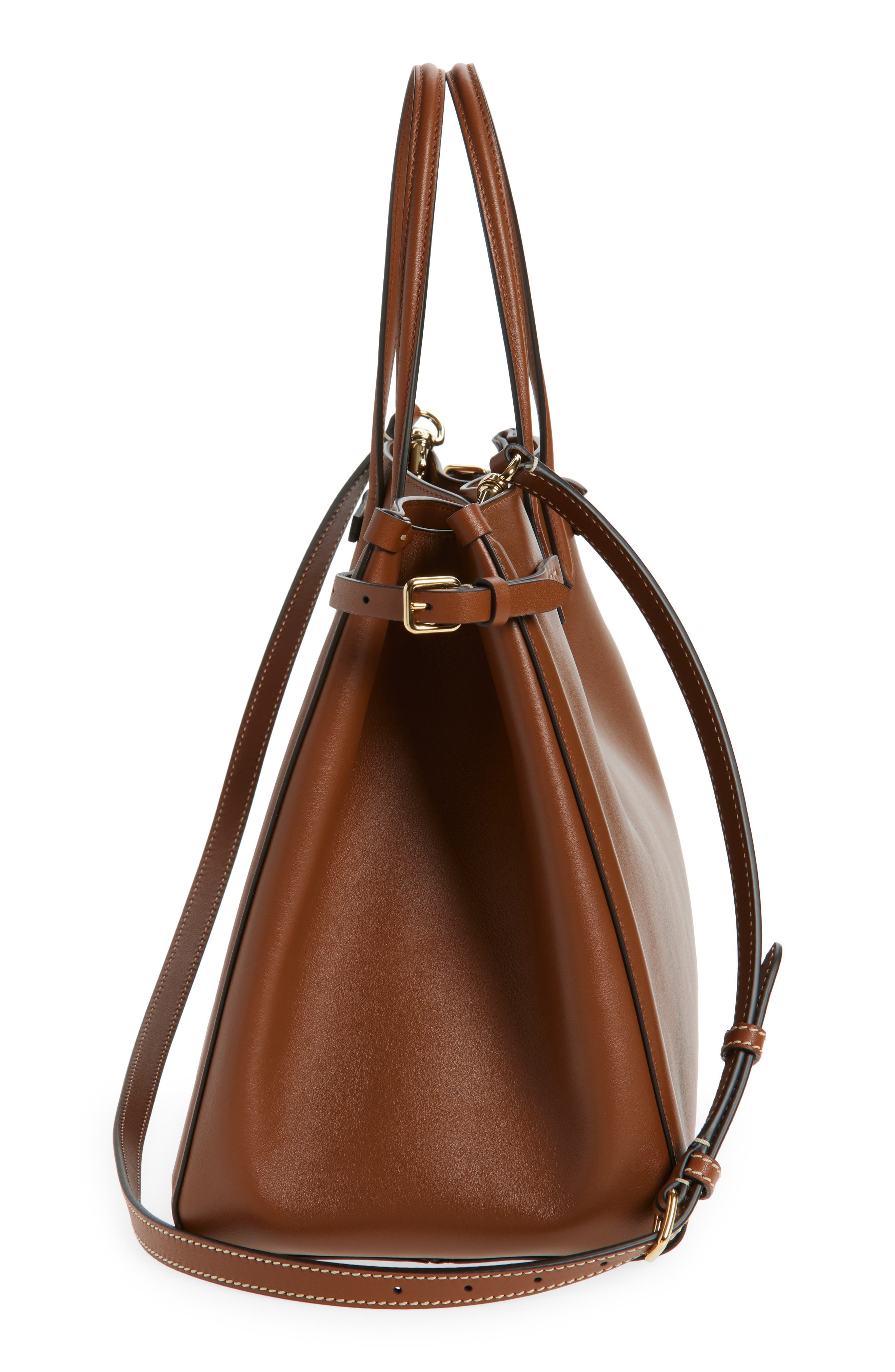 Valentino Garavani Medium Antibes Leather Tote in N58 Tobacco at Nordstrom - 6