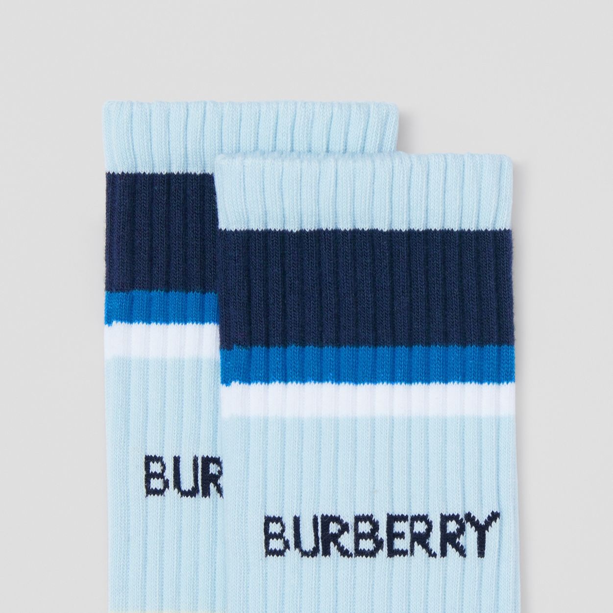 Logo Intarsia Technical Cotton Socks - 2