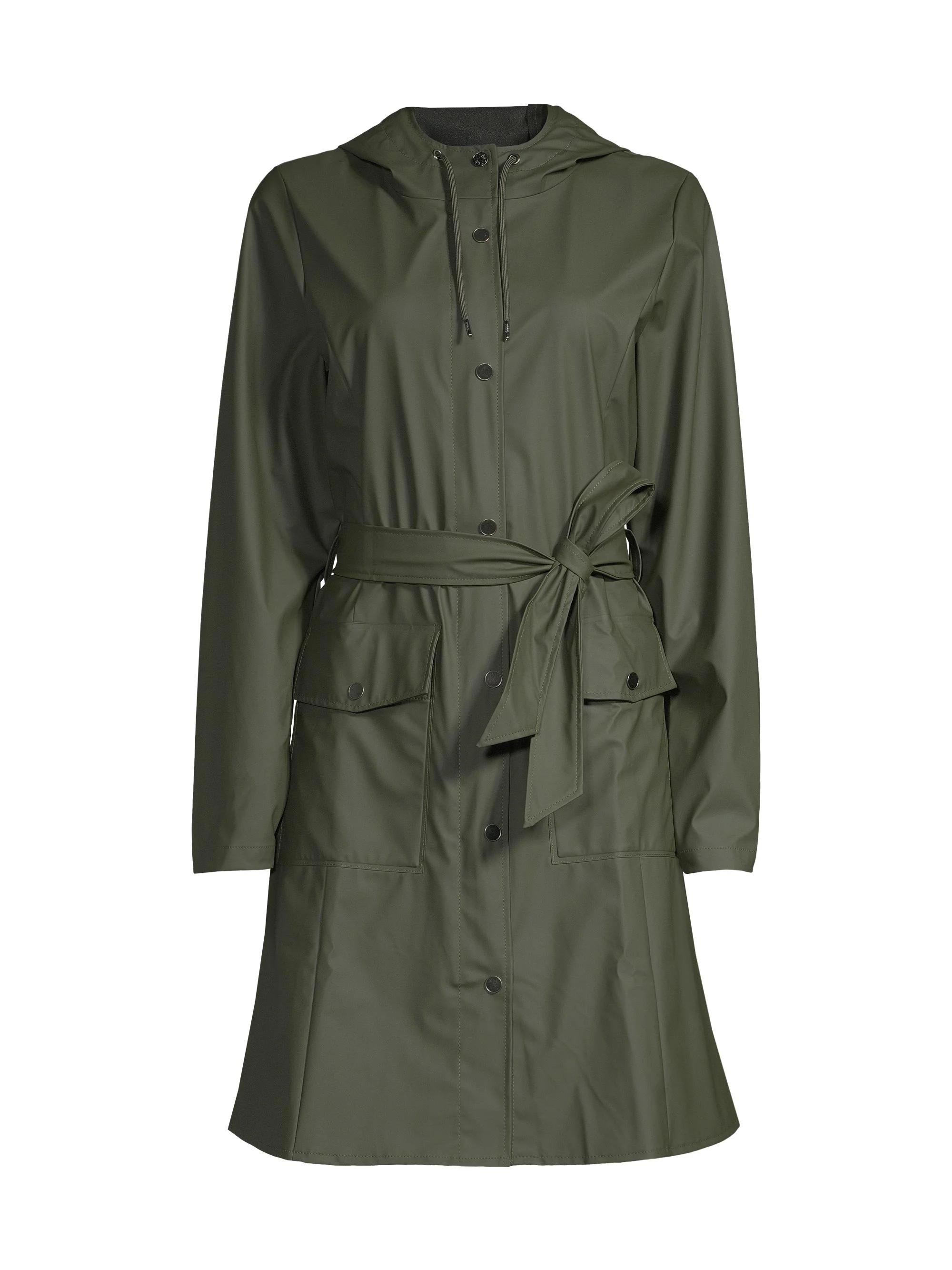 Women's Curve Hooded Rain Jacket - Green - 1