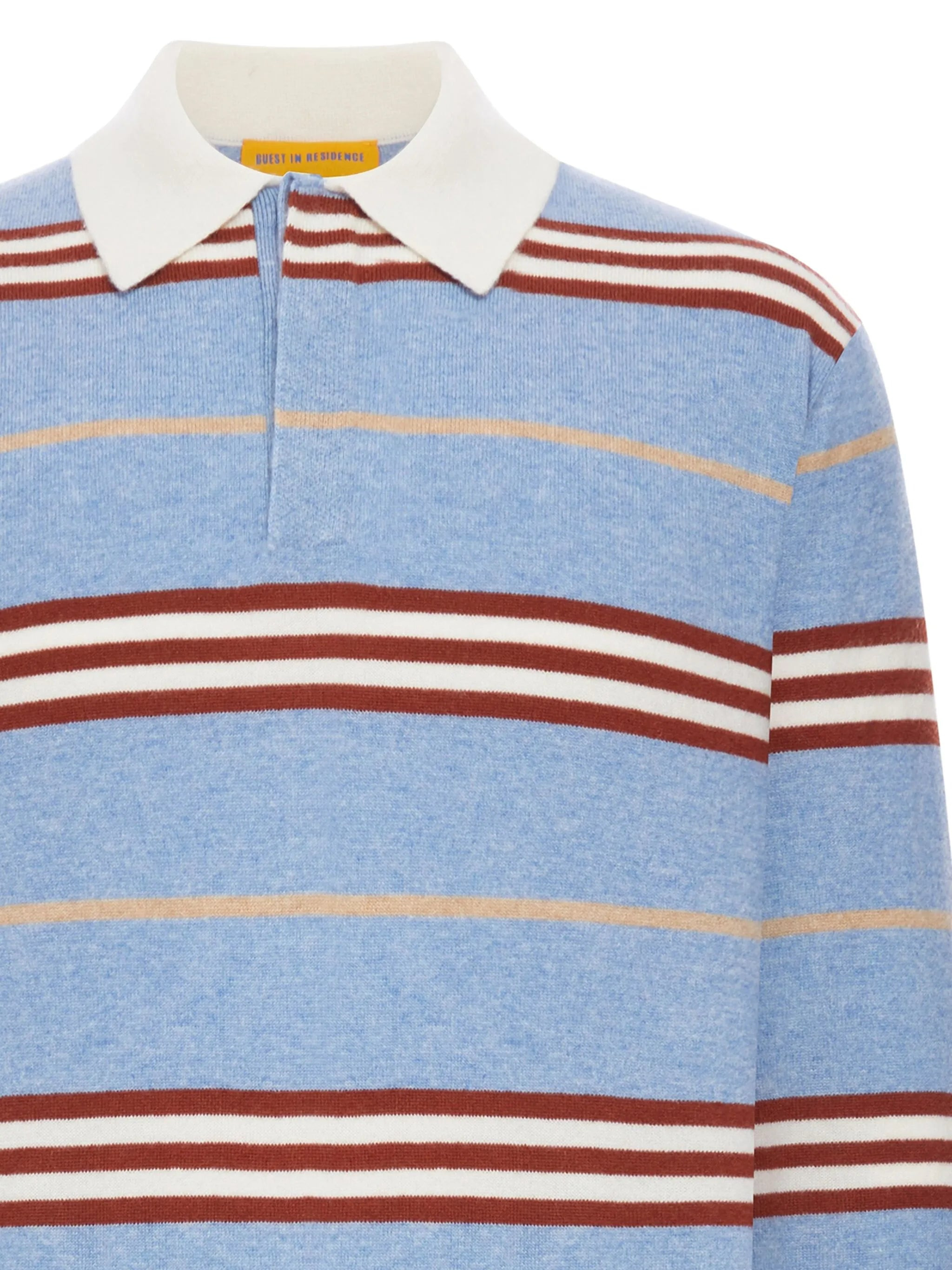 striped-pattern long-sleeve polo shirt - 2
